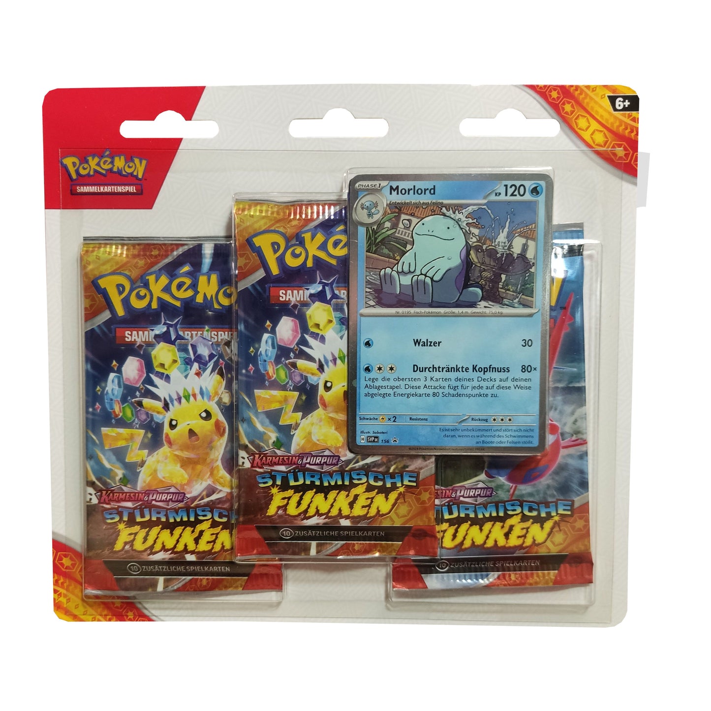 Pokemon Stürmische Funken Blister Booster Morlord Deutsch lagernd stock EAN 0820650459511