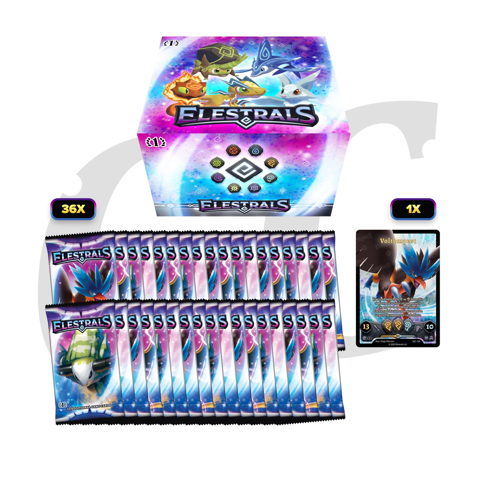 Elestrals Base Set Booster Box Display first Edition EN UPC 850045412876