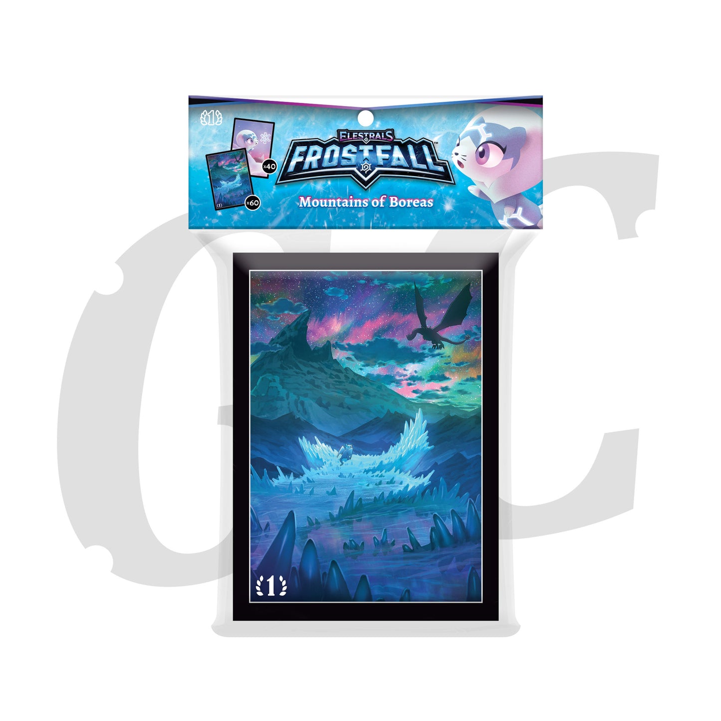 Elestrals Frostfall Mountain of Boreas Sleeves deutsch 1st edition UPC 850045412975