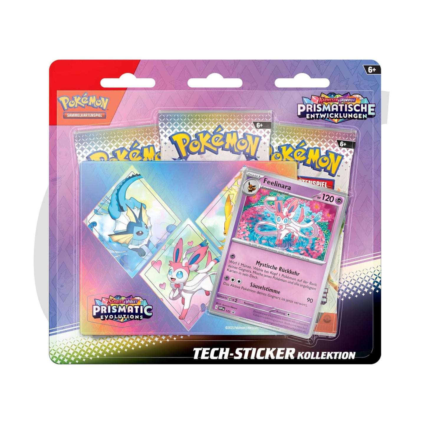 Pokemon Prismatische Entwicklungen Prismatic Evolution Tech Sticker Collection Blister Sylveon Feelinara EAN 0196214105324
