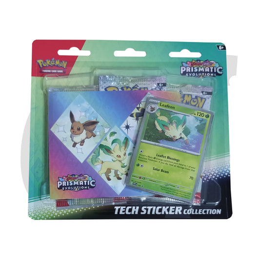 Prismatic Evolution Tech Sticker Leafeon Pokemon lagernd englisch