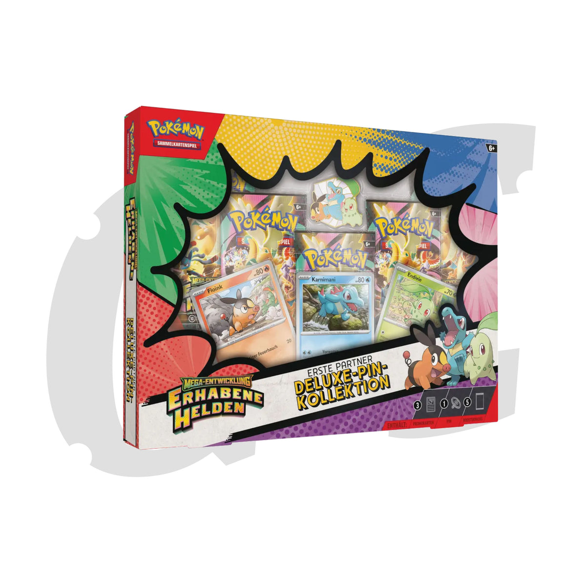 Erhabene Helden Deluxe-Pin Kollektion Erste Partner Pokemon lagernd TIN 196214130982