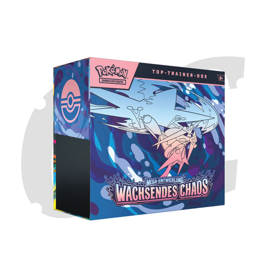 Wachsendes Chaos Pokemon TTB ETB Top Trainer Box EAN 0196214139978 lagernd