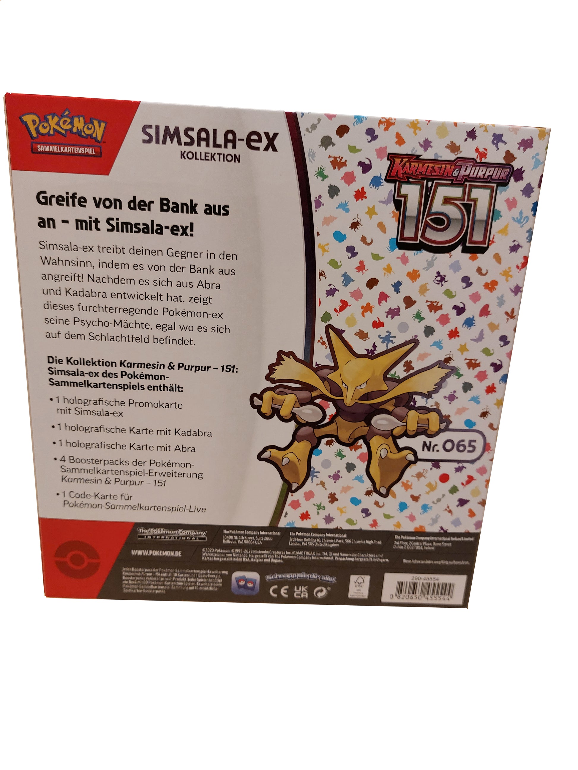 Simsala EX Blister Kollektion Pokemon 151